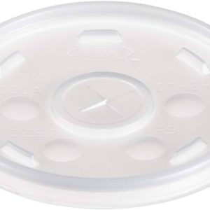 Lid Plastic 12 sl Straw Slot