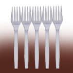 medium weight White plastic fork